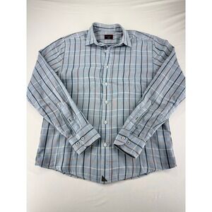 UNTUCKit Light Blue Plaid Flannel Button Down - Slim Fit Medium